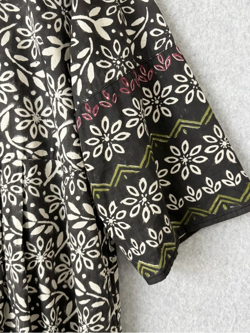 Gudrun Sjoden Dress Size Medium Oversized Floral Button Front Lagenlook Kaftan - Picture 6 of 16